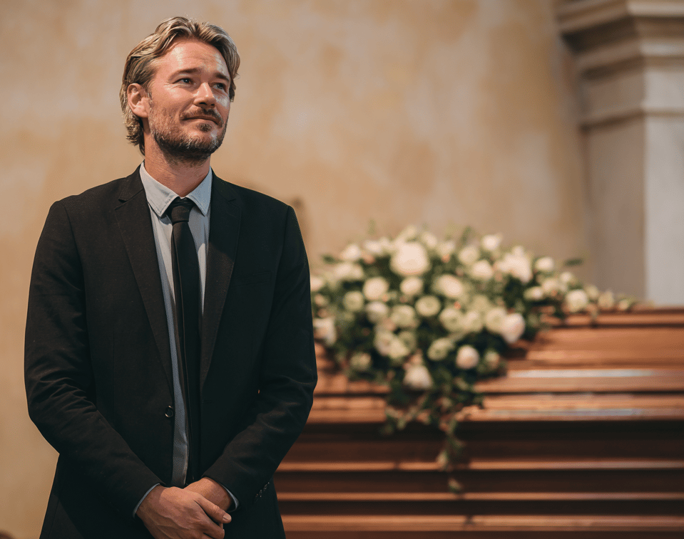 uczestnik świeckiego pogrzebu